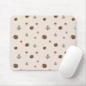 Niedlicher Igel und Pilzwaldmuster Mousepad (Mit Mouse)