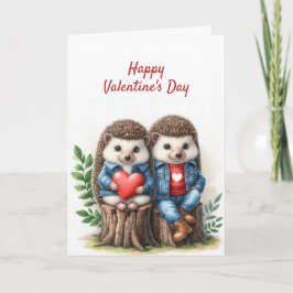 Niedlicher Igel Valentinstag Feiertagskarte
