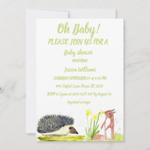 Niedlicher Igel Watercolor Wald Landtiere Wald Einladung