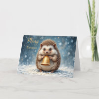 Niedlicher Igel-Weihnachten Gemütlicher Wald