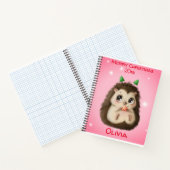 Niedlicher Igel Weihnachten Notizblock (Innenseite)