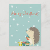 Niedlicher Igel | Weihnachten Postkarte (Vorderseite)
