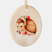 Niedlicher Igel Weihnachtsdekoration Keramik Ornament (Rechts)