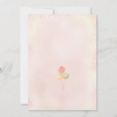 Niedlicher Igel Woodland Boho Girl 1. Geburtstag Einladung (Rückseite)