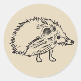 Niedlicher Igel Zeichnend Aufkleber