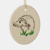 Niedlicher Igel Zeichnend Ornament (Rechts)