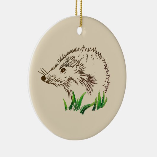 Niedlicher Igel Zeichnend Ornament (Rechts)