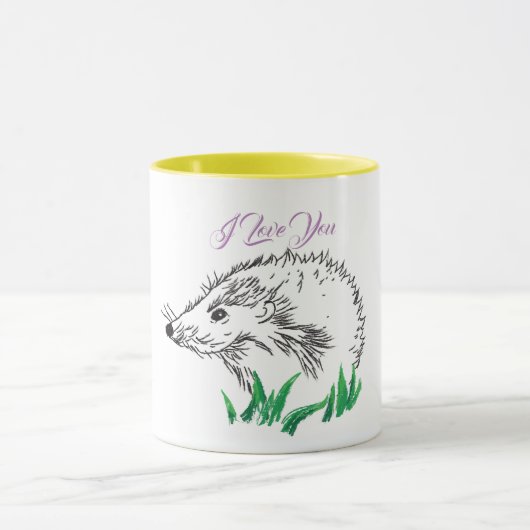 Niedlicher Igel Zeichnend Tasse (Zentrum)