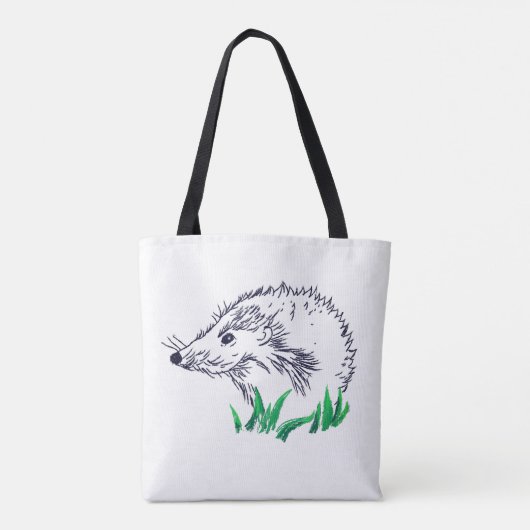 Niedlicher Igel Zeichnend Tote-Tasche Tasche (Rückseite)