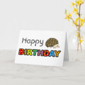 Niedlicher Igel zum Geburtstag Karte (Gelbe Blume)