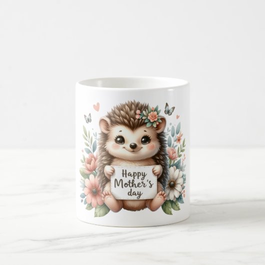 Niedlicher Igel zum Muttertag Kaffeetasse (Mittel)