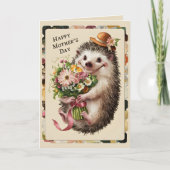 Niedlicher Igel zum Muttertag Karte (Vorderseite)