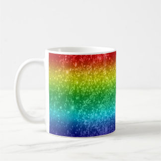 Niedlicher Illustrierter Glitzer Cartoon Regenboge Kaffeetasse