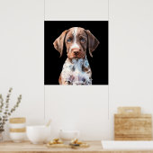 Niedlicher illustrierter Hund Poster (Küche)