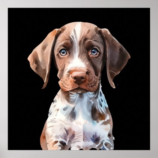 Niedlicher illustrierter Hund Poster (Vorne)