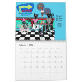 Niedlicher Illustrierter Kalender mit Katzen (Feb 2026)