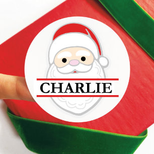 Niedlicher Illustrierter Weihnachtsaufkleber Runder Aufkleber