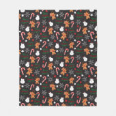 Niedlicher Illustrierter Weihnachtscharakter Fleecedecke (Vorderseite)