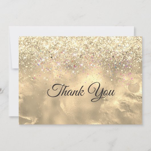 Niedlicher Imitat aus Marmor Glitzer Dankeskarte (Vorderseite)