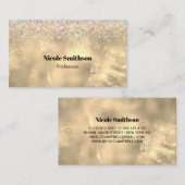 Niedlicher Imitat aus Marmor Glitzer Visitenkarte (Vorne/Hinten)