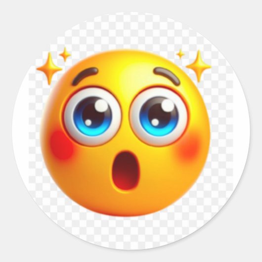 Niedlicher Imoji-Aufkleber Runder Aufkleber (Vorderseite)