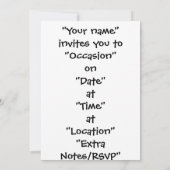 Niedlicher Inchworm Einladung (Rückseite)