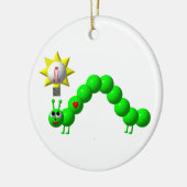 Niedlicher Inchworm mit einer Idee! Keramikornament (Links)