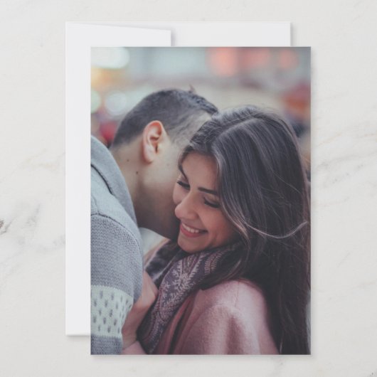 Niedlicher indischer Cartoon Couple Save the Date Einladung (Rückseite)