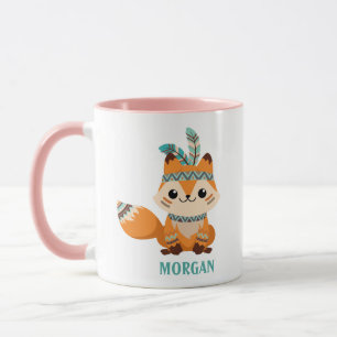 Niedlicher indischer Fox, Personalisienname, Vs 2 Tasse