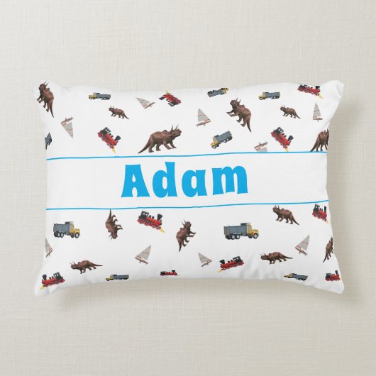 Niedlicher, individualisierbarer Baby Boy Dekokissen (Vorderseite)