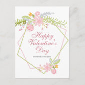 Niedlicher, individualisierbarer Happy Valentines Postkarte (Vorderseite)