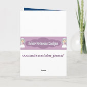 Niedlicher, individualisierbarer Hund & Kuchen Sob Karte (Rückseite)