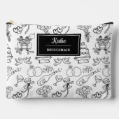 Niedlicher Individuelle Name Bridesmaid Vorschlag  Zubehörtasche (Vorderseite)