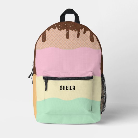 Niedlicher Individuelle Name der Creme Bedruckter Rucksack (Vorderseite)