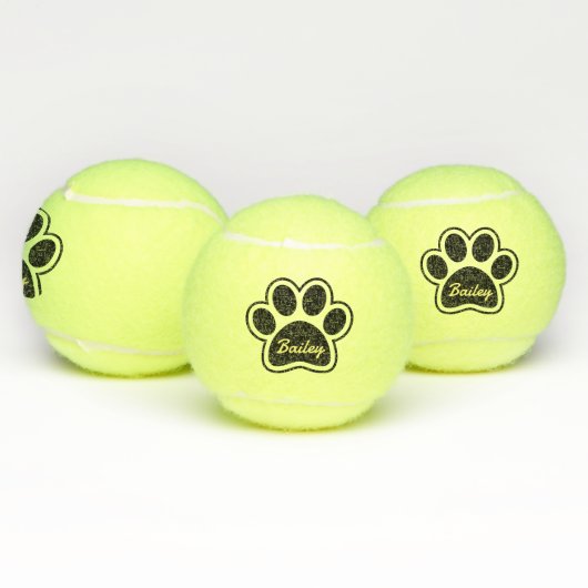 Niedlicher Individuelle Name Dog Cat Paw Toy Gesch Tennisbälle (Multi)