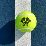 Niedlicher Individuelle Name Dog Cat Paw Toy Gesch Tennisbälle<br><div class="desc">Niedlicher Individuelle Name Dog Katzenpfau Spielzeug Gift Tennisball Balls</div>