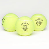 Niedlicher Individuelle Name Dog Cat Paw Toy Gesch Tennisbälle (Multi)