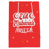 Niedlicher Individuelle Name Eid Mubarak Happy Eid Mittlere Geschenktüte (Rückseite)