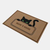 Niedlicher individuelle Name für Black CAT-Signatu Fußmatte (Schrägansicht)