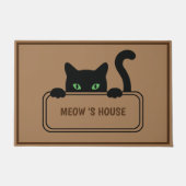 Niedlicher individuelle Name für Black CAT-Signatu Fußmatte (Vorderseite)