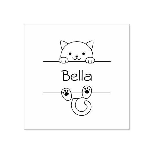 Niedlicher Individuelle Name Gummistempel (Prägung)