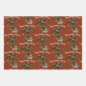 Niedlicher Individuelle Name in Rot und Grün im Pi Geschenkpapier Set (Vorderseite 2)