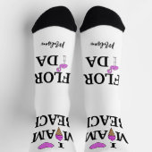 Niedlicher individuelle Name Miami Beach Florida Socken (Oben)