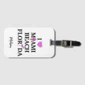 Niedlicher individuelle Name Miami Beach Gepäckanhänger (Vorderseite (Horizontal))