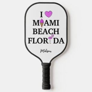 Niedlicher individuelle Name Miami Beach Pickleball Schläger