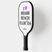 Niedlicher individuelle Name Miami Beach Pickleball Schläger (Links)