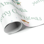 Niedlicher Individuelle Name Nutcracker Weihnachte Geschenkpapier (Rolleneckpunkt)