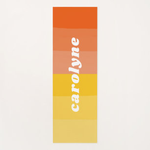 Niedlicher Individuelle Name Patel Gelb und Orange Yogamatte