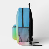 Niedlicher individuelle Name Regenbogenpuffer Bedruckter Rucksack (Rechts)