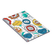 Niedlicher Individuelle Name Spaß Abstrakte Blumen Notizblock (Rechte Seite)